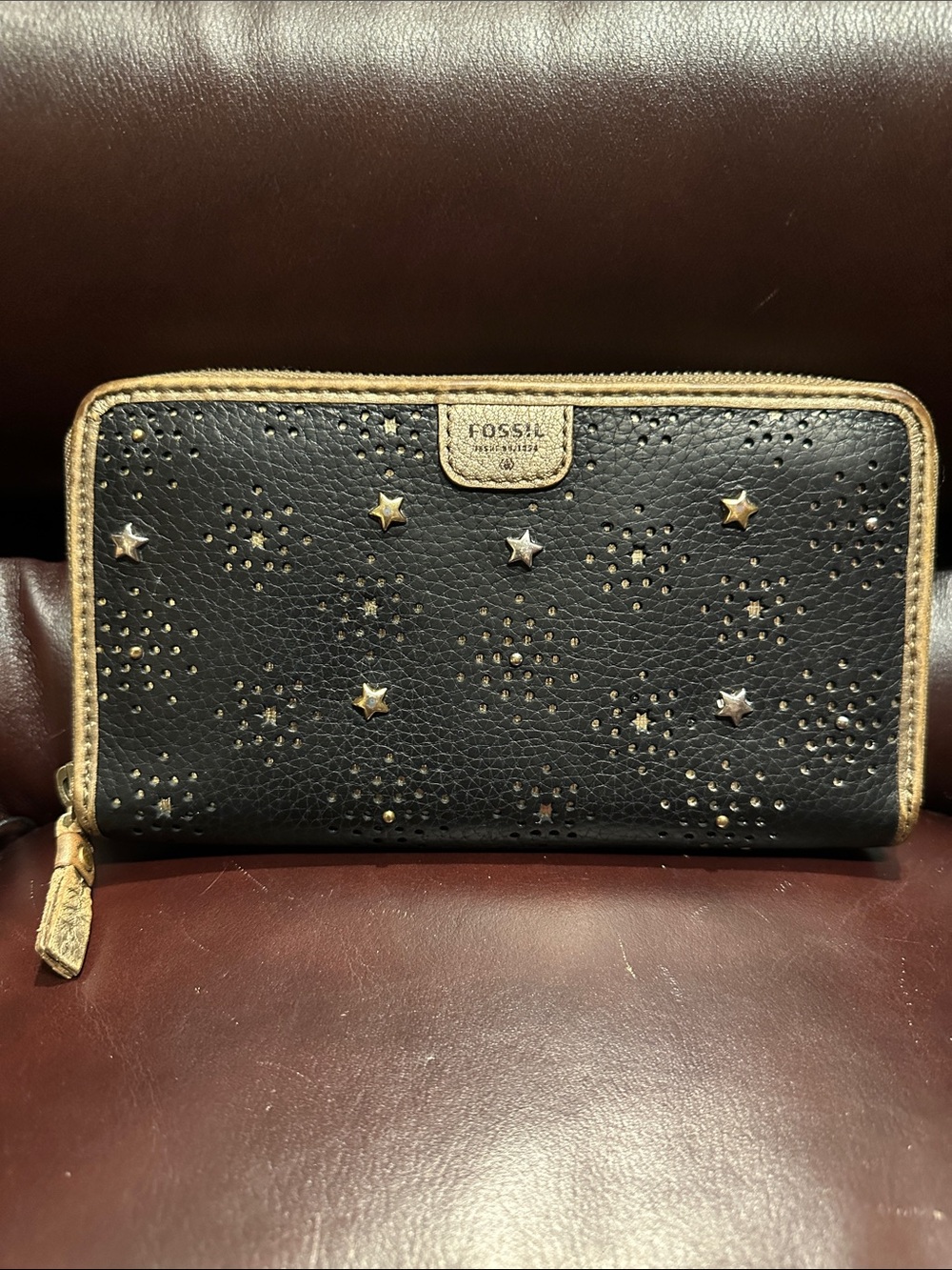 Fossil Celestial Star Stud Continental Wallet
